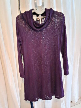Cupio Holiday 2 Cowl Neck Mini Dress in Purple Size Medium NWT